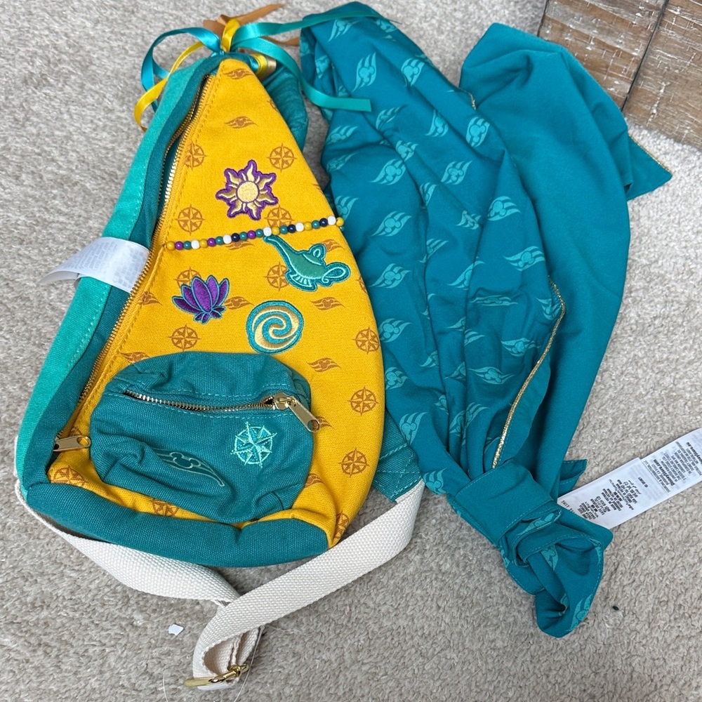 Colorful Sling Backpack with Embroidered Design Disney cruise adventure party